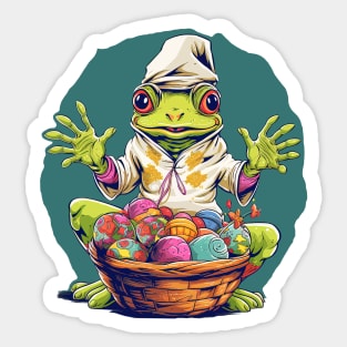 Hoppy Easter Frog Sticker